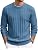 Men's Ribbed Crewneck Pullover Sweater Soft Warm Knit