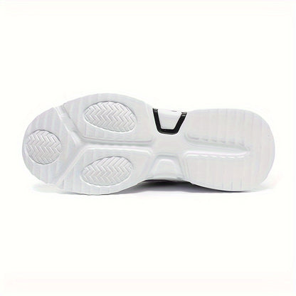 Men's Trendy Chunky Shoes, Comfy Non Slip Lace Up Casual Soft Sole Sneakers For Men's Outdoor Activities