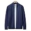 Men's Full Zip Mock Neck Cardigan Sweater with Pattern
