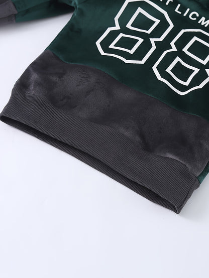 Kids Stylish Sports Outfits, Trendy Letters Print Long Sleeve Hoodie Pants Set, Baby Boy's Autumn And Winter Clothes, Outdoor Cloth