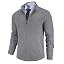 Men's Casual Zip-Up Knitted Cardigan Sweater with Stand Collar