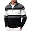 Men's Quarter Zip Pullover Sweater Casual Knit Top