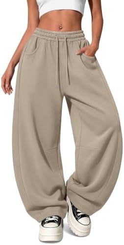 Women's Barrel Baggy Wide Leg Sweatpants for Streetwear