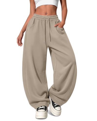 Women's Barrel Baggy Wide Leg Sweatpants for Streetwear