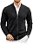 Men's Full Zip Mock Neck Cardigan Sweater with Pattern