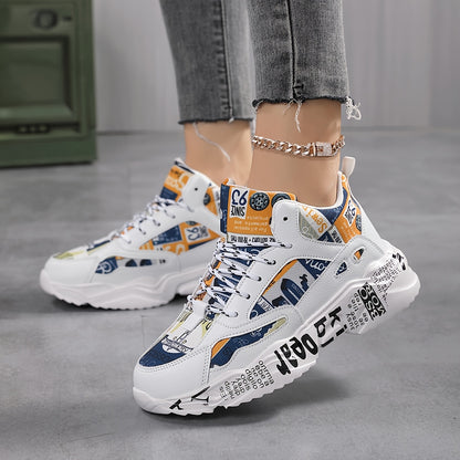 Women's Lightweight Running Shoes - Cushioned Stability Gym Sneakers with Arch Support, Breathable Fabric/PU Upper - All-Season Walking Shoes for Training, Everyday  Formal Events - White  Black Athletic Footwear, Comfortab