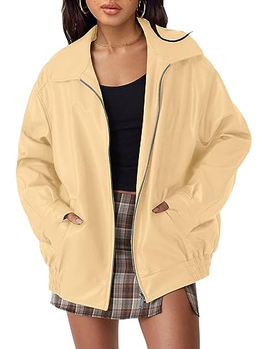 Women's Oversized Faux Leather Jacket for Fall & Winter