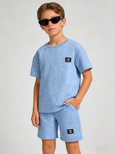 Boys Summer Short Sleeve Top & Shorts Set Ages 6-12