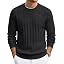 Men's Ribbed Crewneck Pullover Sweater Soft Warm Knit