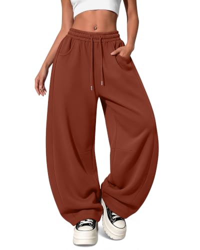 Women's Barrel Baggy Wide Leg Sweatpants for Streetwear