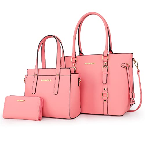 Women’s 3-Piece Tote Bag and Wallet Set – Stylish Shoulder Satchel