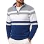 Men's Quarter Zip Pullover Sweater Casual Knit Top