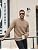 Men's Lightweight Crewneck Sweatshirt with Geometric Texture