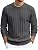 Men's Ribbed Crewneck Pullover Sweater Soft Warm Knit