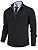 Men's Casual Zip-Up Knitted Cardigan Sweater with Stand Collar