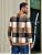 Men's Plaid Crew Neck Knit Sweater Long Sleeve Pullover