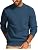Men's Waffle Knit Crewneck Sweater Textured Pullover