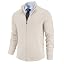 Men's Casual Zip-Up Knitted Cardigan Sweater with Stand Collar