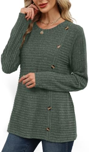 WIHOLL Women's Long Sleeve Tunic Sweater for Fall