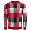 Men's Plaid Crew Neck Knit Sweater Long Sleeve Pullover