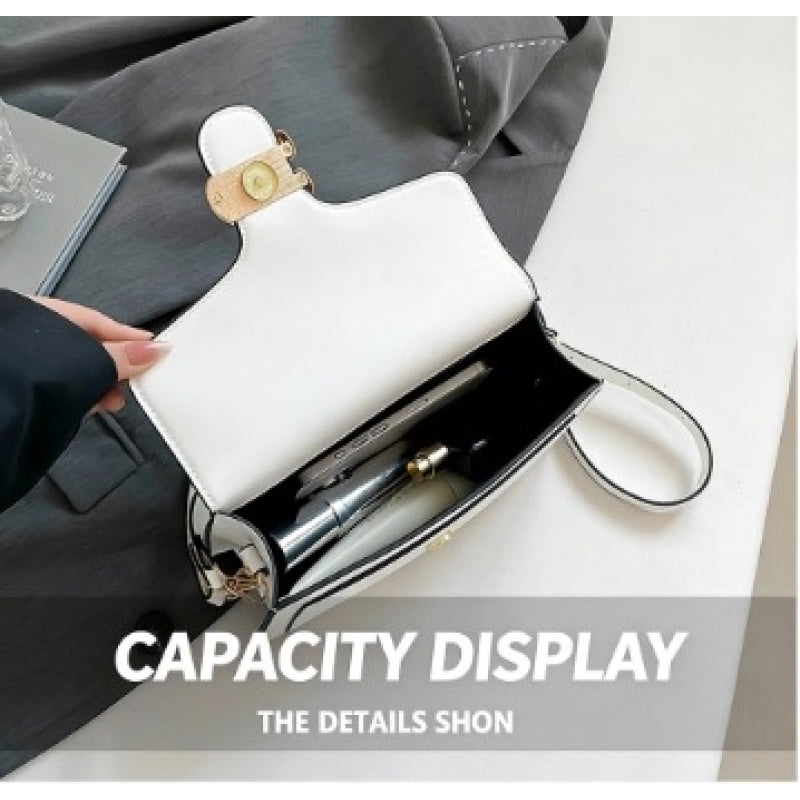 Women’s Minimalist Small PU Leather Square Crossbody Bag