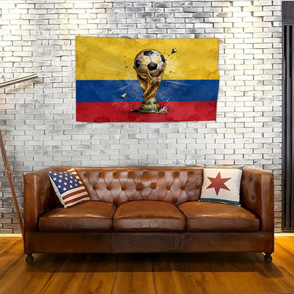 Colombian Flag Football Outdoor Decorative Polyester Flag
