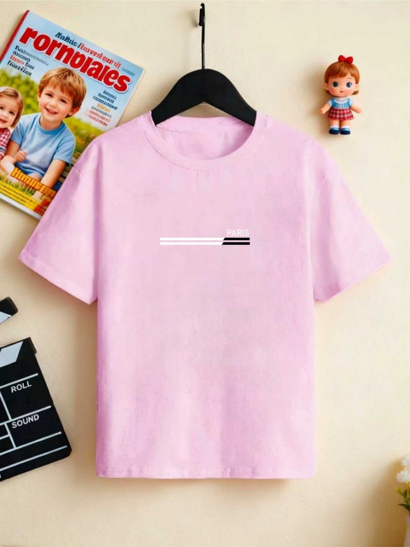Boys' Cotton Crew Neck Short Sleeve T-Shirt Summer Casual