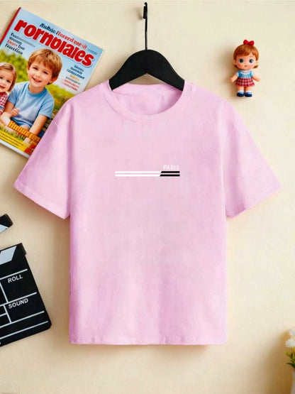 Boys' Cotton Crew Neck Short Sleeve T-Shirt Summer Casual