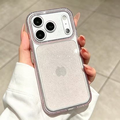 Luxury Clear Glitter Silicone Phone Case with Full Lens Protection for