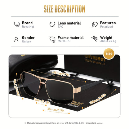 Unisex Lightweight Rectangular Polarized Sunglasses with UV400 Protect
