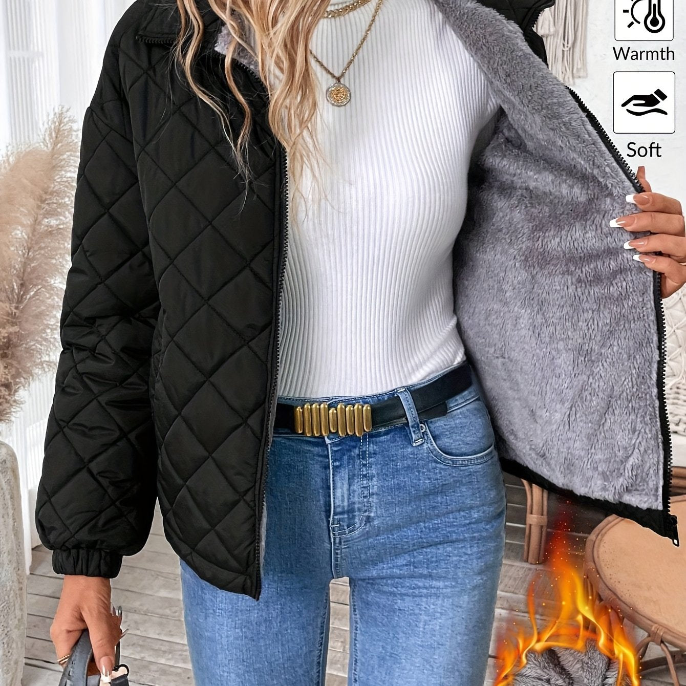 Women's autumn and winter coat 41441868 Autumn and winter warm coat, elegant and special