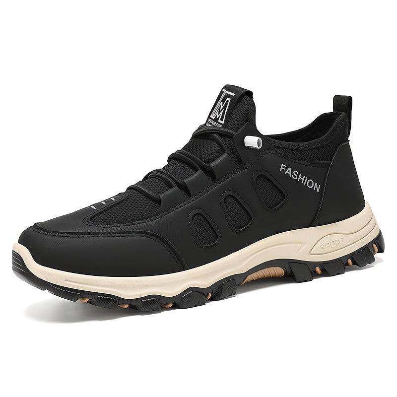 Men's Breathable Running Shoes - New Spring and Autumn Comfortable Casual Sports Shoes, Suitable for All Four Seasons, Soft Sole Anti-slip Shock Absorption Hiking Shoes, Suitable for Men's Outdoor Activities