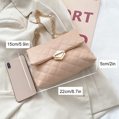 Versatile Rhombus Crossbody Women's Bag Fashion Vintage Chain Shoulder Bag Handbag