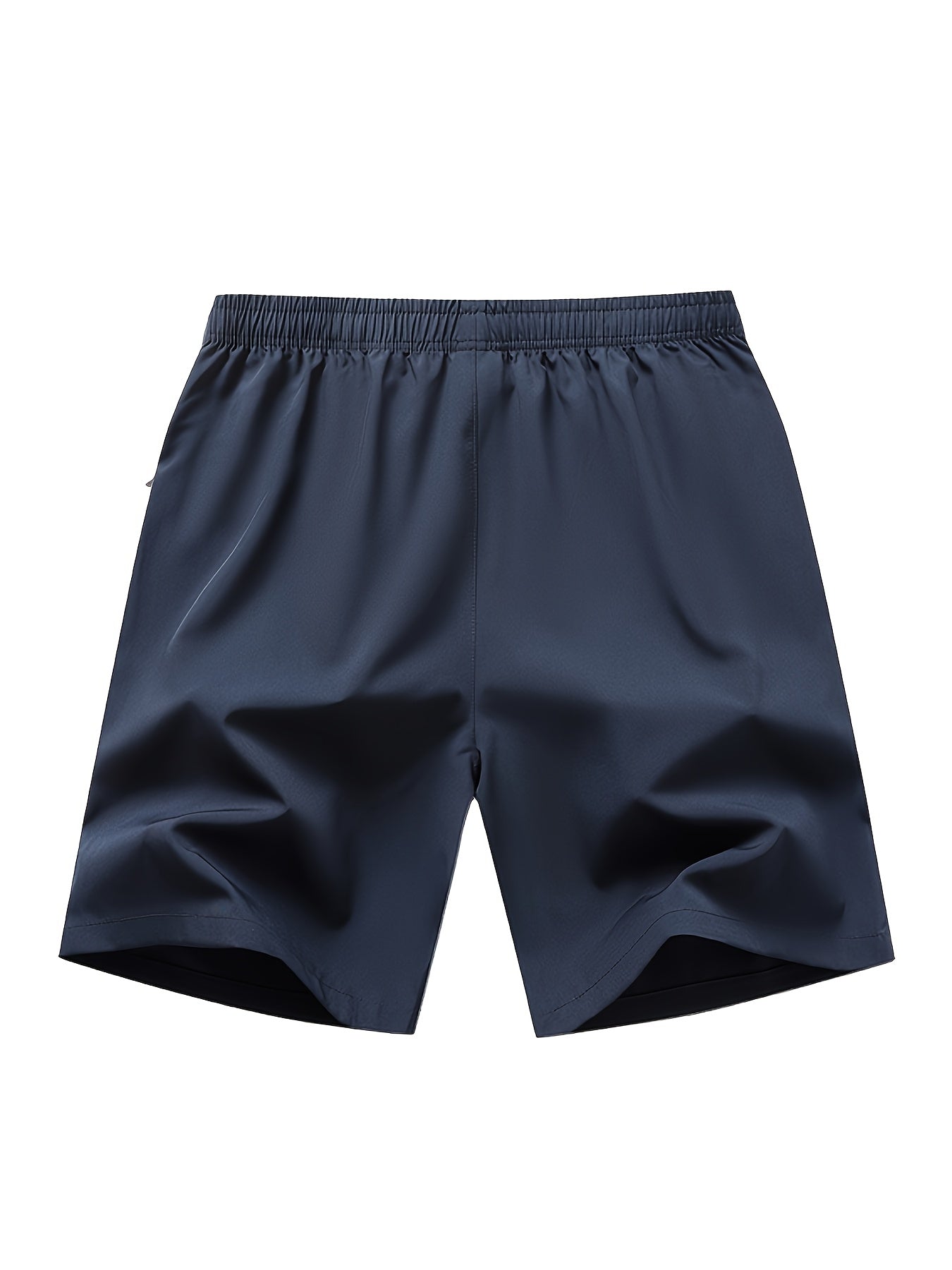 Men'S Ice Sliky Fiber Fabric Running Shorts - Breathable, Wrinkle-Resistant Athletic Shorts with Drawstring Waist & Zipper Pockets for Gym, Tennis, Skateboarding, Yoga, Gym Shorts, Yoga Apparel, Sporty Style, Antislip Constru