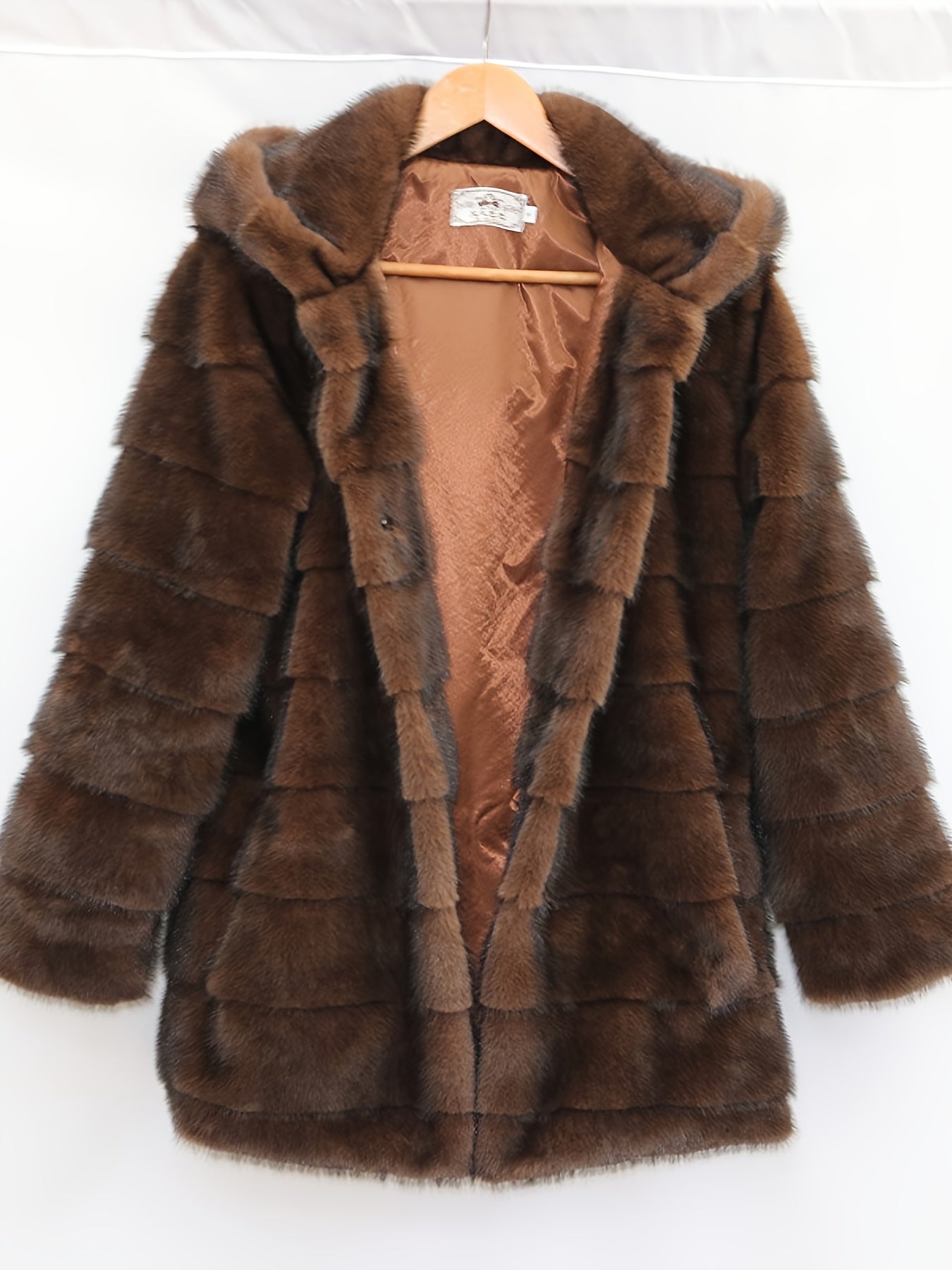 Women'S Elegant Luxury Winter Coat - Long Formal & casual Outerwear, Non-Stretchy Cold Weather Jacket for Parties, Office, Everyday - Elegant Women'S Outerwear, Party Wear, Sophisticated Design, Plush Texture, Stylish Winterw