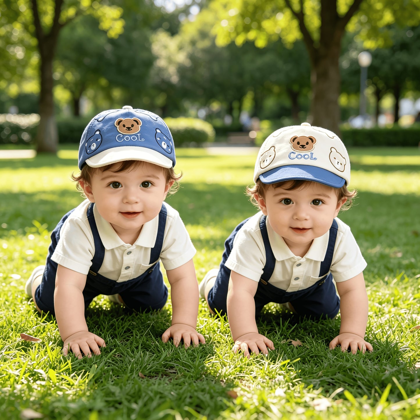 2-Pack Breathable Baby Baseball Caps for Spring and Summer