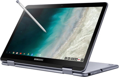 SAMSUNG Chromebook plus V2 360 2-In-1 Laptop W/Dual Webcam (12.2" FHD+ Touchscreen,Intel Celeron 3965Y, 4GB RAM, 128GB (64GB Emmc+64Gb SD Card), Stylus Pen) Home & Education, IST Sdcard, Chrome OS