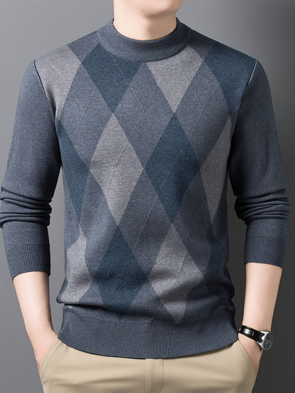 The New Autumn And Winter Collection Features a Men'S Long-Sleeve Knitted Pullover with a Zipper Design And Ribbed Round Neck. This Casual And Stylish Sweater Is Versatile for Daily Wear in The Fall And Winter, Suitable for L