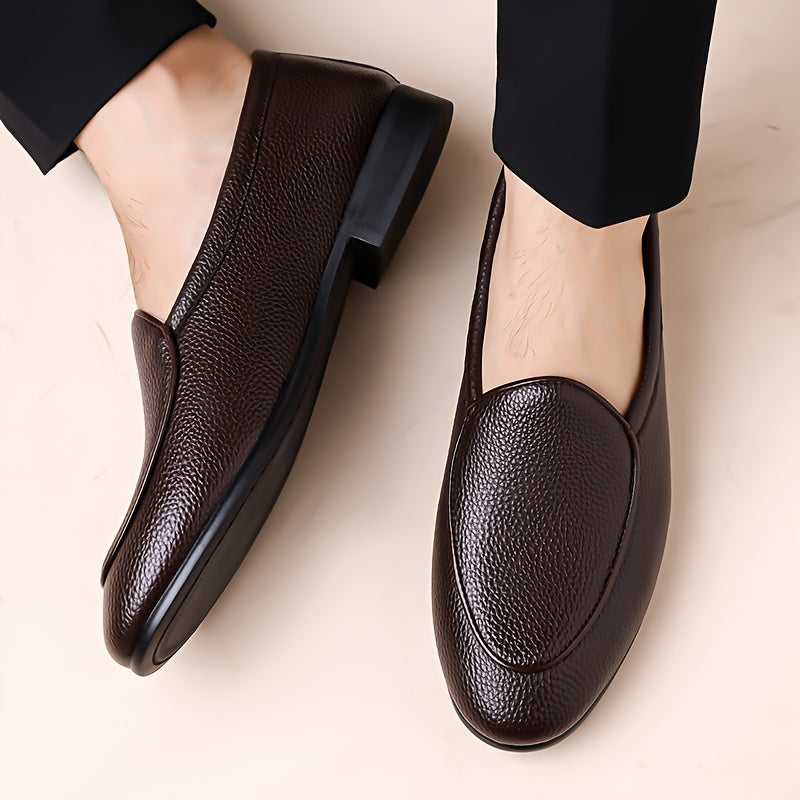 Men's Wide Fit Casual Slip-On Shoes with Microfiber Upper