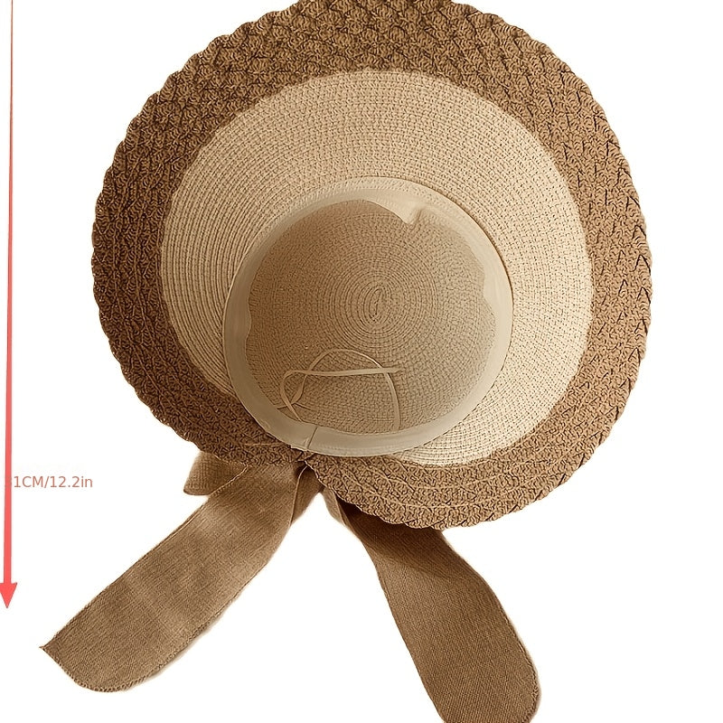 Women's Summer Straw Beach Hat with Moisture Wicking