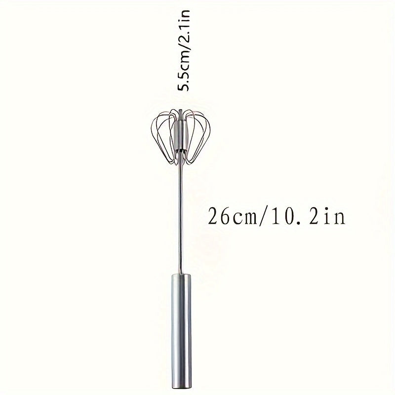 Hand Whisk, Semi-automatic Whisk, Stainless Steel Whisk, For Household Mixing Mixer Press Mixer Household Milk Foam Maker Baking Tools for restaurant/food truck/bakery