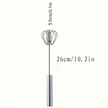 Hand Whisk, Semi-automatic Whisk, Stainless Steel Whisk, For Household Mixing Mixer Press Mixer Household Milk Foam Maker Baking Tools for restaurant/food truck/bakery