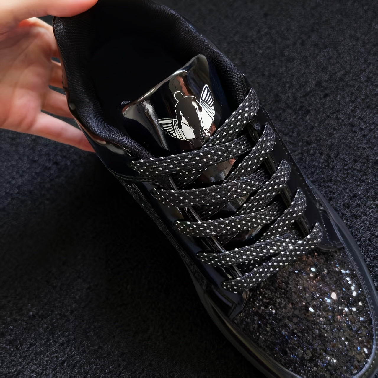 Unisex All-Season Jianbu Ningyu Fashion Lace-Up Flash Men's Casual Sneakers, Spring Comfortable Soft Thick-Soled Special Offer Men's Skate Shoes, Spring/Autumn Low-Price Men's Running Shoes, All-Season Trendy Versatile Unisex