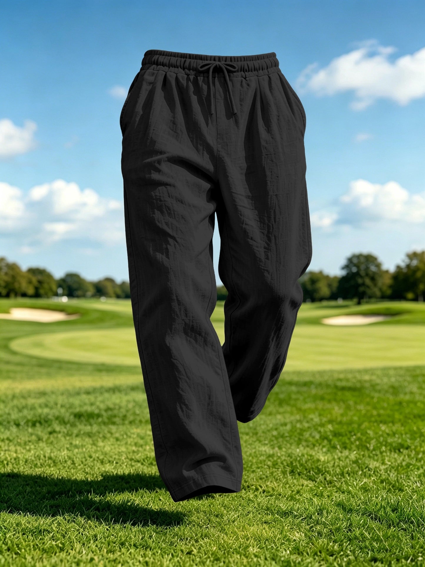 Men's Linen Summer Shirt and Long Pants Set - Casual Loose Fit