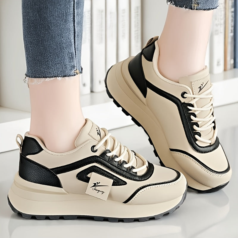 Women's Breathable Lace-Up Running Sneakers for Spring & Autumn