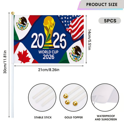FIFA 2026 World Cup Fan Handheld Flag, USA-Mexico-Canada Design