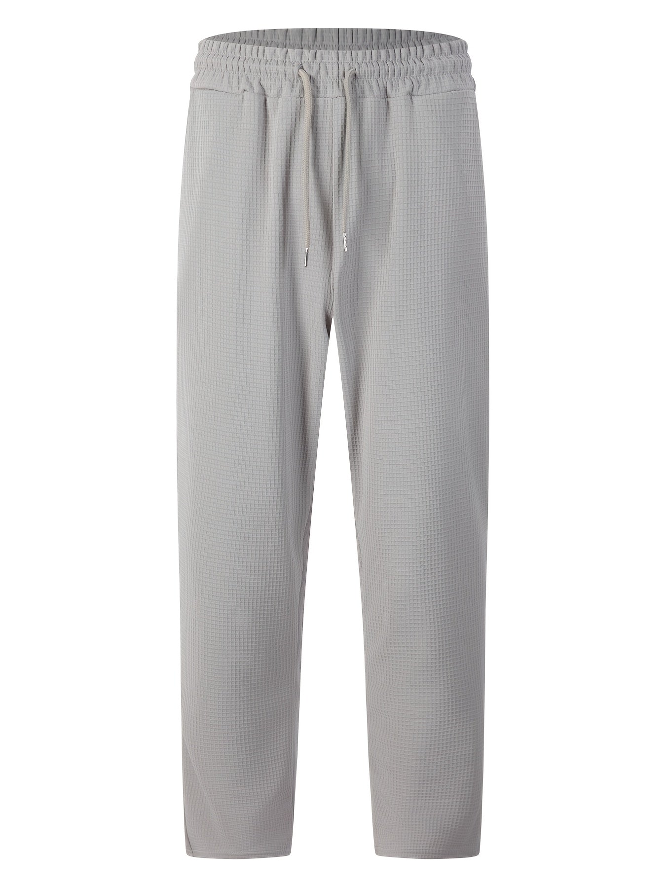 Men's Casual Knit Trousers with Elastic Waist and Pockets