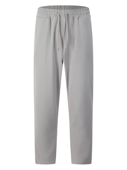 Men's Casual Knit Trousers with Elastic Waist and Pockets
