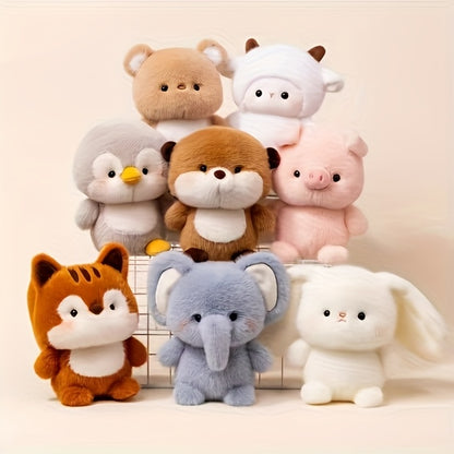 1pc Adorable Bear/Rabbit/Panda/Elephant/Pig/Sheep Plush Toy - Soft Cuddly Stuffed Animal Suitable for Birthdays, Weddings, for Mother's Day Gifts, Party Decorations