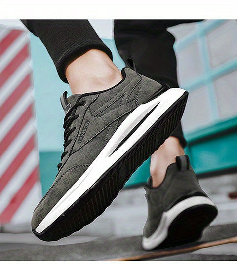 Fashion Casual Non-Slip Durable Men'S Shoes | Faux Upper, Rubber Sole, Lace Closure, Low Top Design - ayq